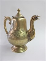 Brass Plated Oriental Tea Pot