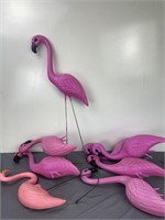 Lot of 17 Plastic Flamingos