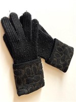 Coach Monogram Knit Winter Gloves