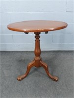 Solid Wood Vintage Tilt Top Claw Foot Table