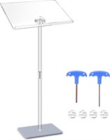 Clear Acrylic Podium Stand  Angle Adjustable  Pulp