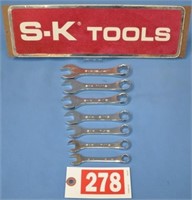 SK USA 7 pc "stubby" wrench set (3/8" to 3/4")