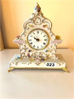 Ornate Mantel Clock - Floral Motif