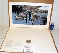 Canadian Geese Signed LE Print w Holder
