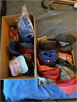 2 boxes of old hats
