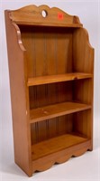 Pine hanging spice shelf-cabinet, 9" wide, 17"