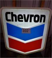 Large Metal Cased Illuminated Chevron Sign