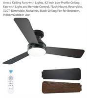 Amico Ceiling Fans with Lights, 42 inch