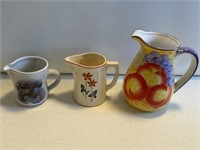 3- ceramic pitchers