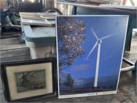 Two Windmill Prints, Old and Modern
