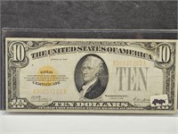 1928 US $10 Gold Certificate
