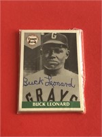 Front Row Buck Leonard Autograph w/ Set Negro Lg.