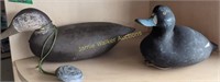 2 Duck Decoys. 17" How Old New Jersey Gunning