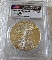 2015 W silver eagle coin john mercanti PCGS