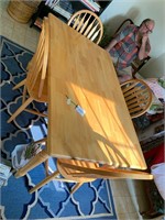 WOODEN FARM TABLE 4 CHAIRS