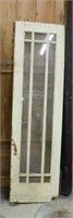 Primitive wooden door w/ chippy paint, 24" x 84",