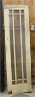 Primitive wooden door w/ chippy paint, 24" x 84",