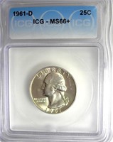 1961-D Quarter ICG MS66+ LIST $575