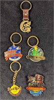 Disney Lot Of Four Keychains And One Magnet Pleasu