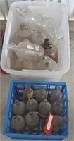 variety of vintage glass bottles & jugs
