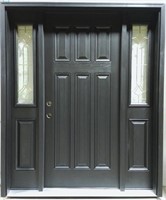 36" Wide Woodgrain Door W/ 2-Sidelites