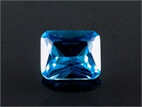 SEA BLUE SAPPHIRE 7.71CT Emerald Cut 10X12mm