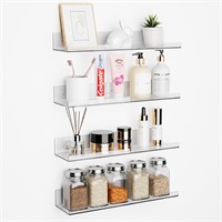 4 Acrylic Wall Shelves  15- Clear Pack