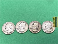 (4) 1951 & 1953 Silver Quarters (3 are S)