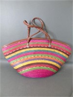 Large Colorful Handbag/Tote with Zipper