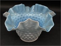 Unmarked Fenton Blue and Milk Glass Hobnail