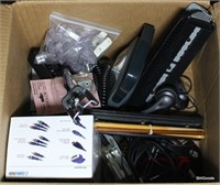 Misc Lot Cords, DVD RW, Hole Punches, Headphone