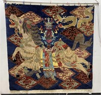 Chinese Tibetan Dragon Horse Wool Rug