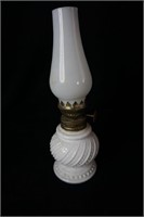 Milk Glass Mini Oil Lamp