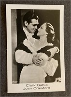 CLARK GABLE, JOAN CRAWFORD: Antique Card (1933)