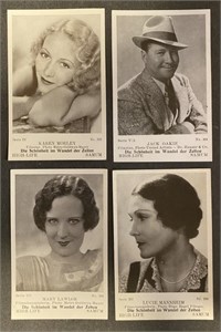 MOVIE STARS: 12 x SAMUN Trade Cards (1932)