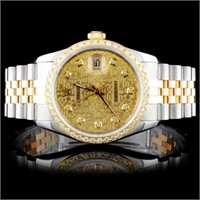 Rolex DateJust YG/SS Diamond 36mm Watch