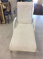 White aluminum lounger