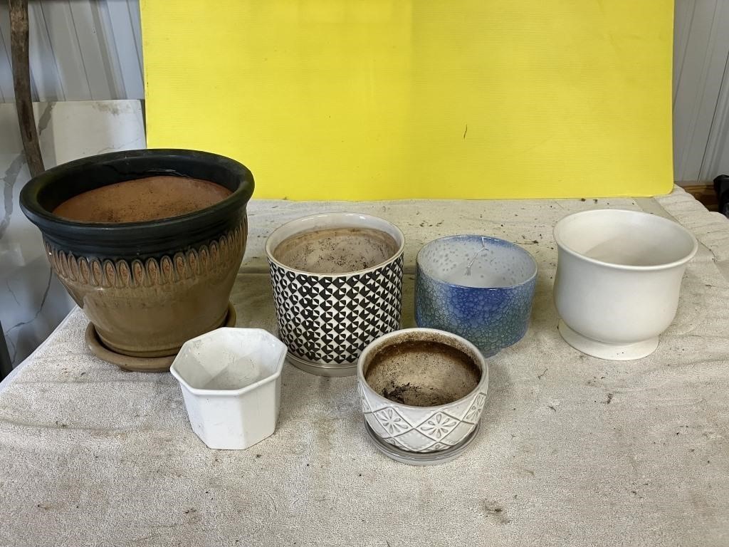 Assorted Stoneware Planters