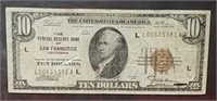 1929 Ten Dollar Federal Reserve Note