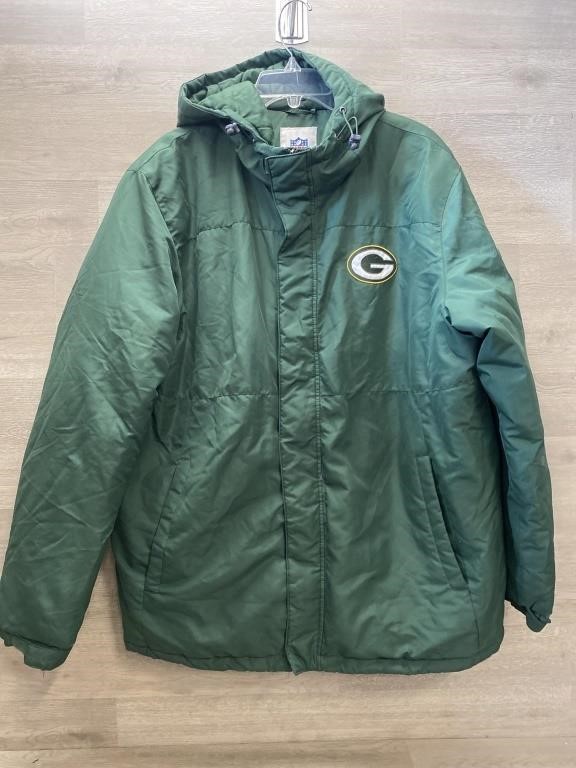 NFL Licensed Packers Winter Jacket With Hood