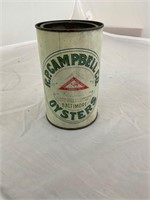 R P Campbell Co Baltimore 1 Pint Oyster Can