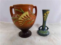 Roseville Pottery USA Planter & Vase Both Chipped