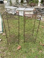 Pair of metal planter stands