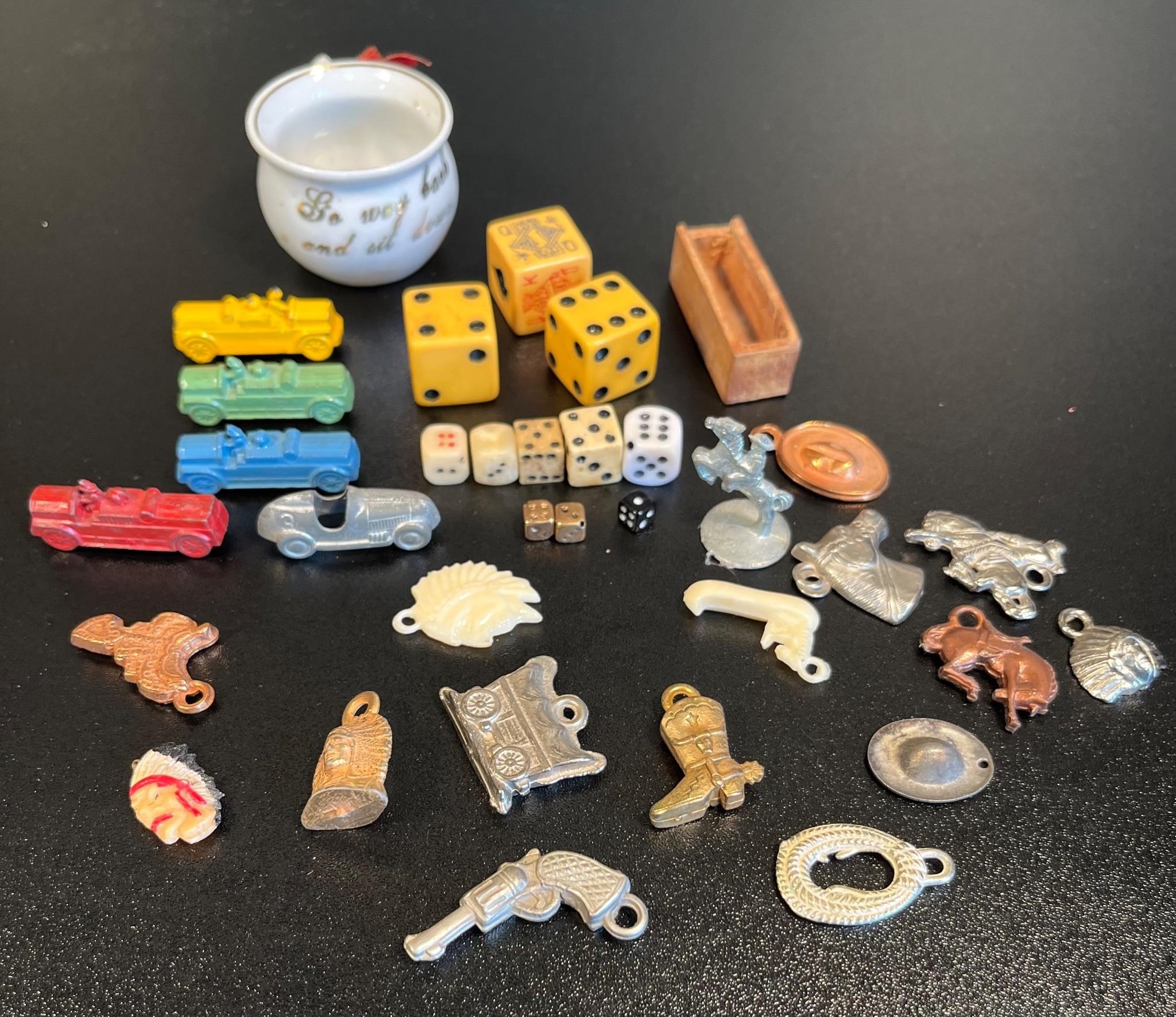 Collection of Miniatures: Dice, Cars, etc.