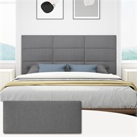 Queen Headboard  9 Gray Panels  10x24