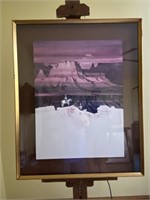 Desert Canyon Watercolor Framed & Matted