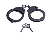 Uzi Black Double Locking Chain Handcuff