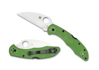 Spyderco Vibrant Green Plain Salt 2 Folding Knife