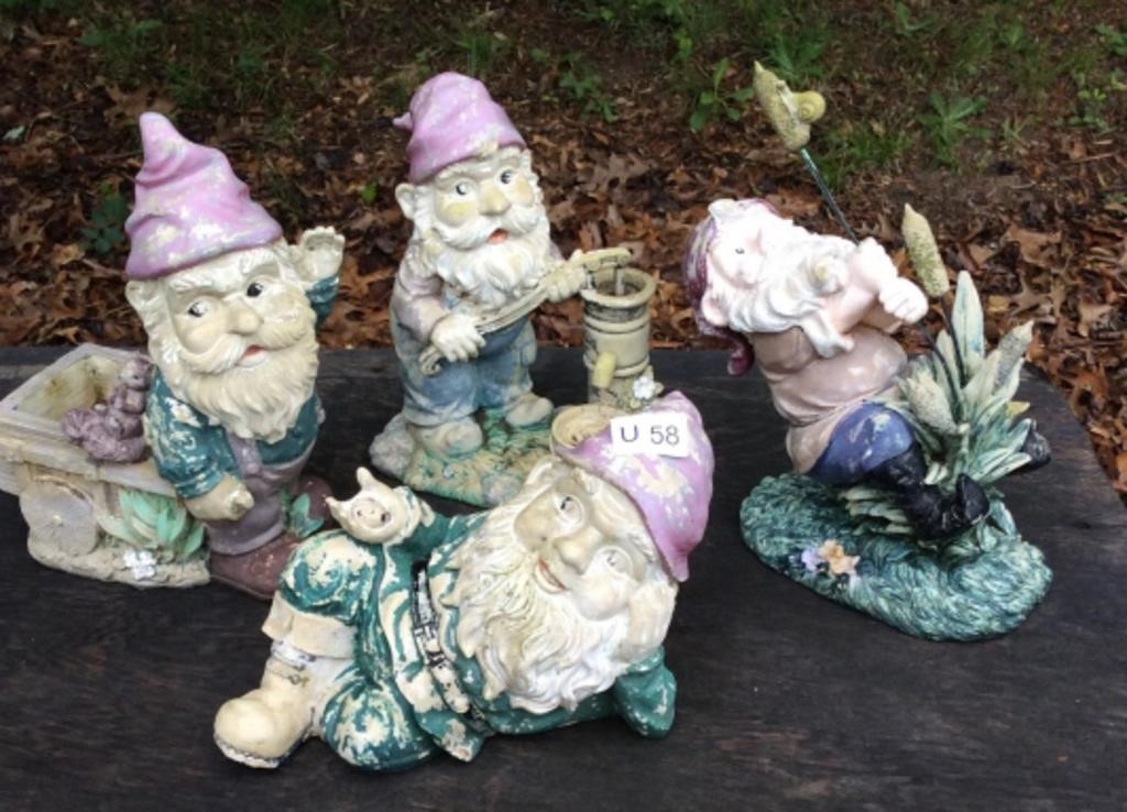 Set of Four Garden Gnomes