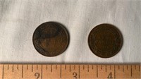 1918 Canadian One Cent Pieces